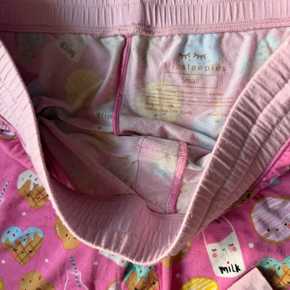 Little Sleepies Cookies & Milk Pajama Pants, Bamboo Size Small - Picture 7 of 9